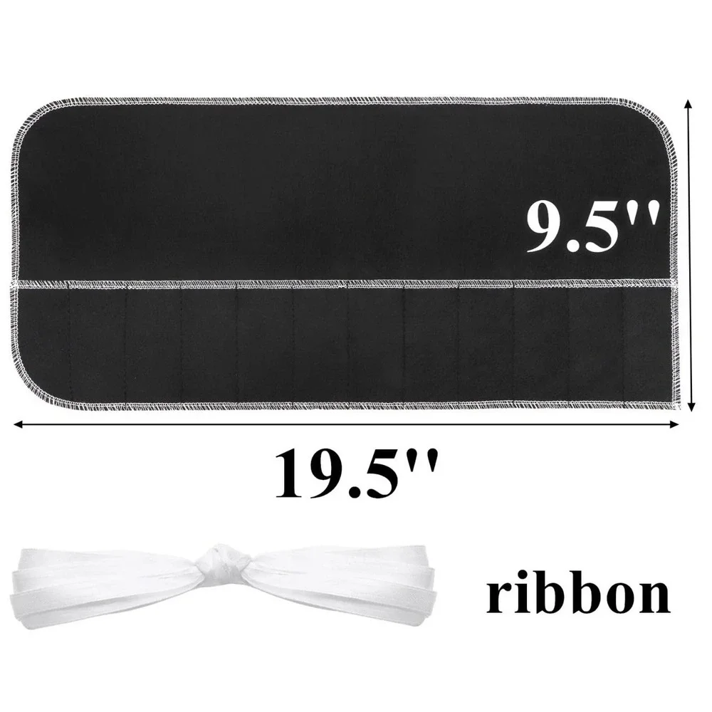 12 Pcs Silver Storage Bags Anti Tarnish, Silverware Storage Cloth Roll